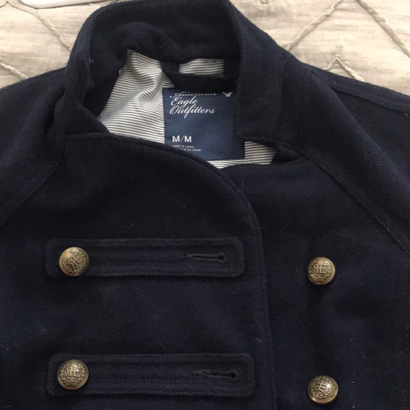 Navy Military Wool Jacket - Picture 2 of 4